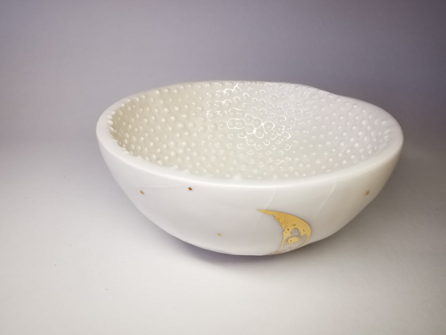 Waxing crescent meditation bowl